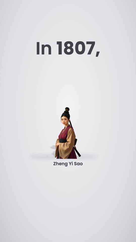 Poster from the previously generated Zheng Yi Sao video, using illustrative artwork